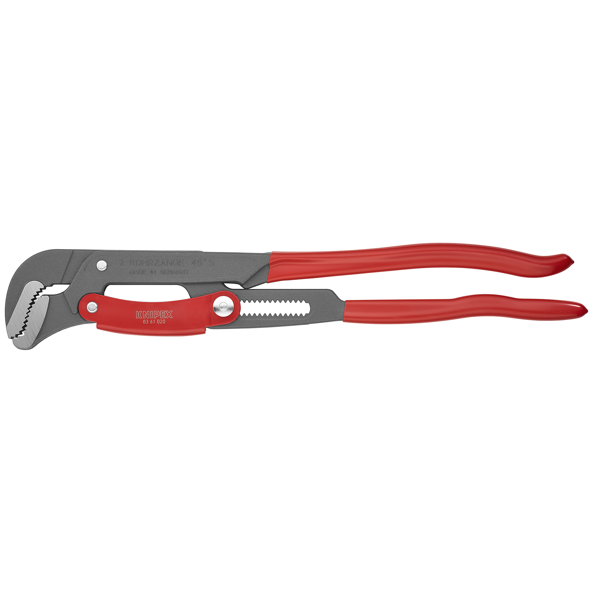KNIPEX, Rapid Adjust Swedish Pipe Wrench-S-Type, 22.5in., Pieces (qty.) 1 Material Steel, Jaw Capacity 2.75 in, Model# 83 61 020